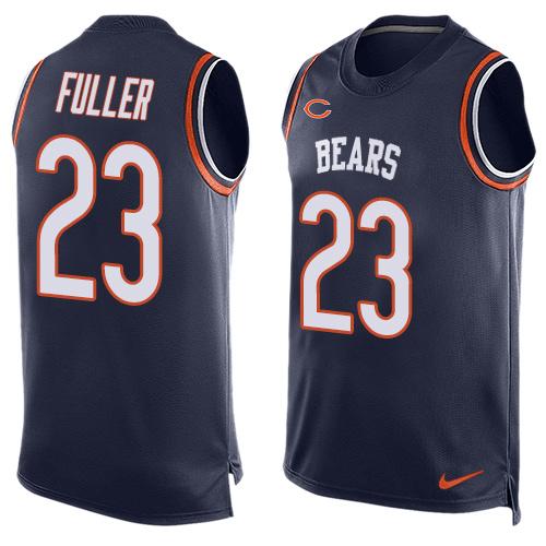 Nike Bears #23 Kyle Fuller Navy Blue Team Color Men's Stitched NFL Limited Tank Top Jersey - Click Image to Close